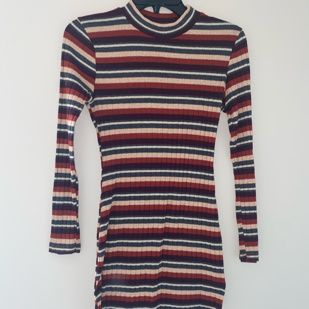Sweater Dress Knit Skin Tight Long Sleeve